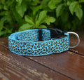 Collare per cani LED di sicurezza in nylon regolabile con fantasia leopardata