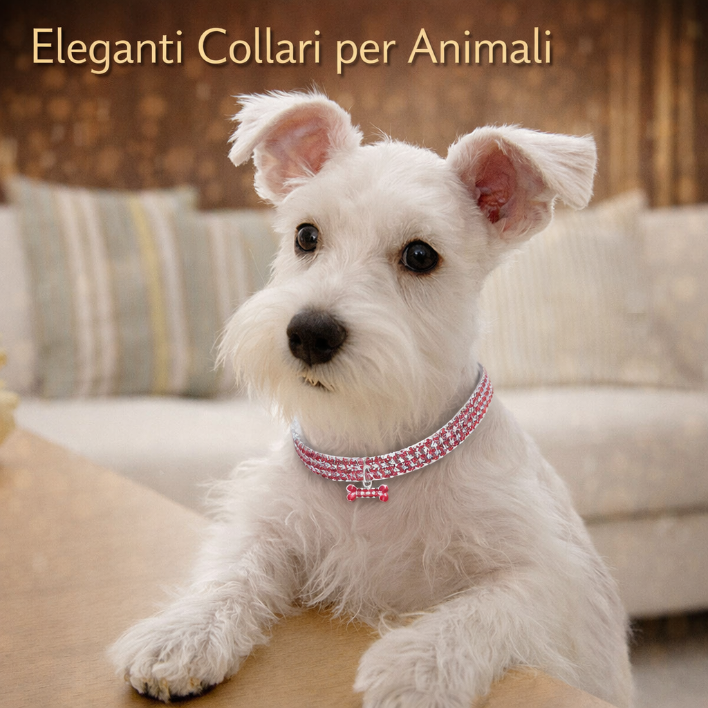 Collare per cani con cristalli
