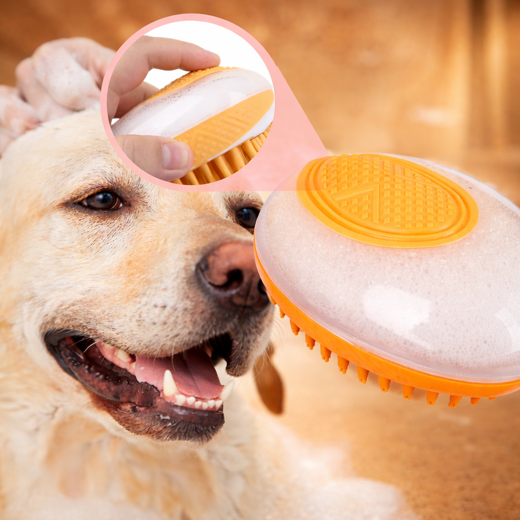 Spazzola da bagno per cani e gatti 2 in 1