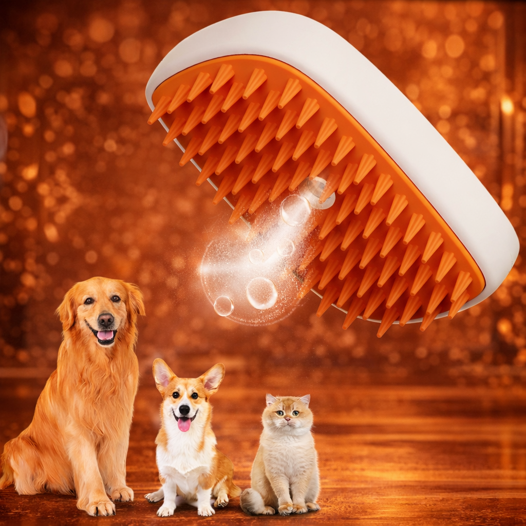 Spazzola a vapore ricaricabile USB per animali