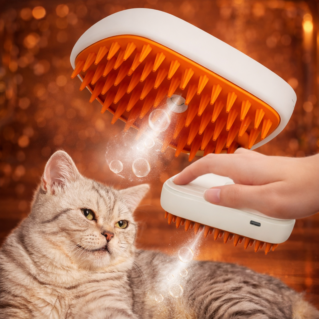 Spazzola a vapore ricaricabile USB per animali