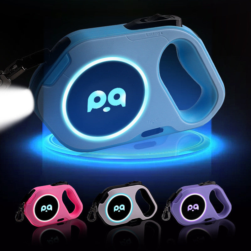 Nuovo guinzaglio retrattile automatico con luce led